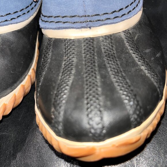 SOREL OUT 'N ABOUT WATERPROOF ANKLE DUCK RAIN BOOTS in RED WHITE & BLUE EUC W 8 - Picture 5 of 13